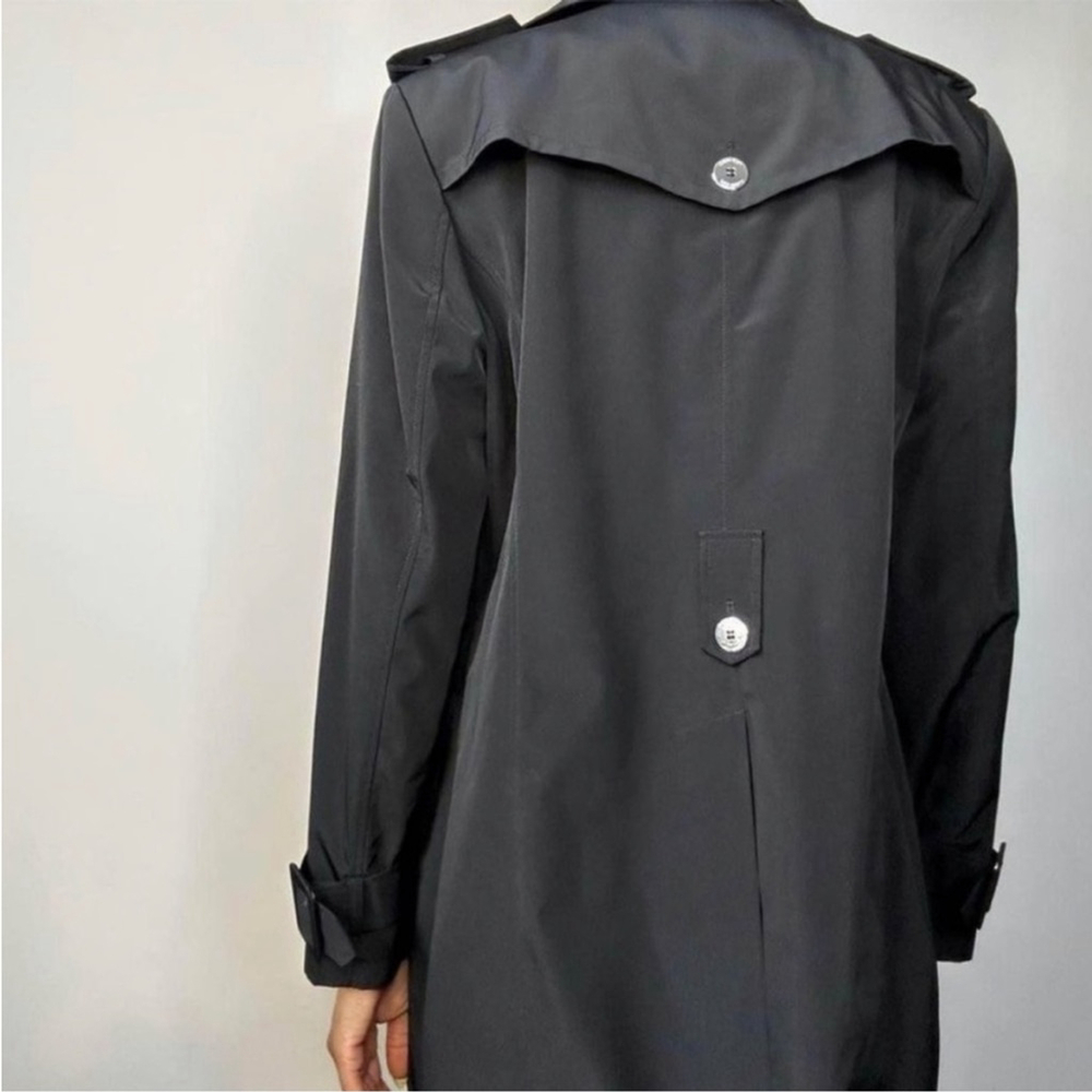 CALVIN KLEIN TRENDY TRENCH COAT WITH EXTERIOR POCKETS BELT | FALL WINTER PEACOAT - Picture 3 of 5
